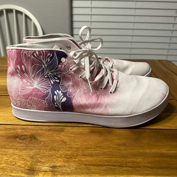 Nobull Project Mulberry Watercolor Trainers Canvas Mid Top - Size 15 - Worn Once - Picture 3 of 9